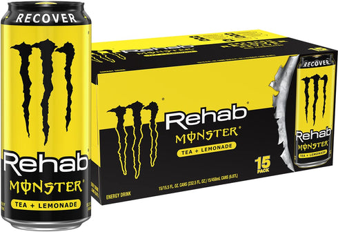 Monster Rehab Tea + Lemonade + Energy, Energy Drink 15.5 Ounce |
