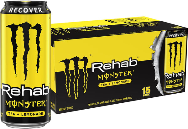 Monster Rehab Tea + Lemonade + Energy, Energy Drink 15.5 Ounce |