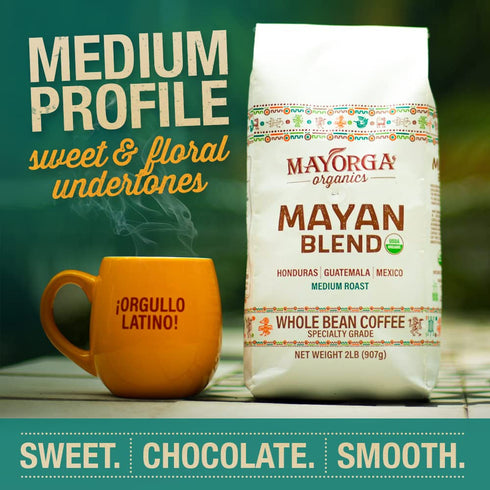 Pack 3,12 oz Roast-100% Mayorga Coffee Gift of bags-Cubano Roast Dark Roast, Mayan Blend Medium Roast, Muy Macho Bold