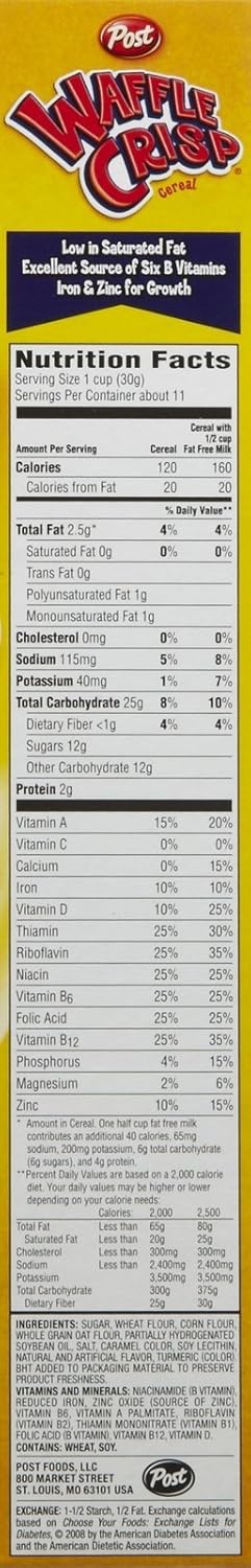 11.5 oz Post Waffle Crisps Cereal