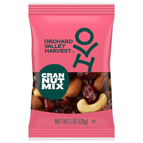 1 oz (Pack 8), ORCHARD VALLEY HARVEST Cranberry Almond Cashew Trail Mix, of Non-GMO, No Artificial Ingredients