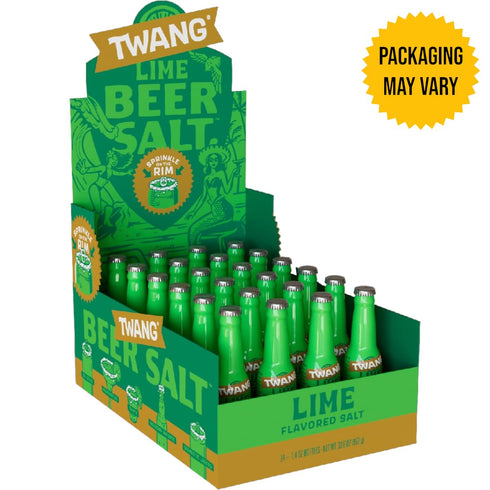 1.4 (Pack 24) Twang Flavored Beer Salt Seasoning, Lime, Toppings for Beer, Hard Seltzers, Canned Cocktails and More