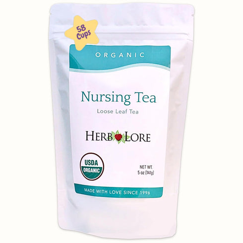 Herb Lore Organic Nursing Tea - 58 Servings - Loose Leaf - Fenugreek Free