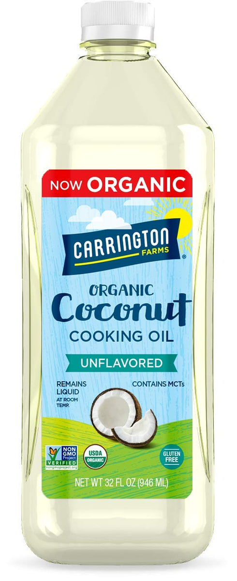 Carrington Farms Liquid Coconut Cooking Oil - Gluten Free, Hexane Free, 32 Fl Oz