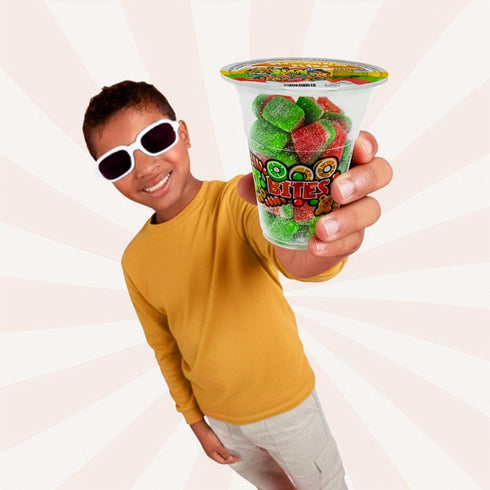Gummy Gummies 14 Watermelon Slice Cup (Halal) - Mixed Candies Assortment Bag - Individually Wrapped - Sweet and Chewy