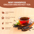 (100 Count) HANDPICK, Organic English Breakfast Black Tea Bags USDA Organic, Non-GMO | Strong, Robust, High-Caffeine