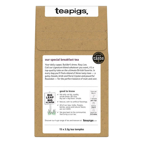 15 Count Teapigs, Tea English Breakfast