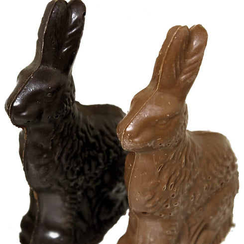 5.5 Langs Chocolates Dark Chocolate Hollow Easter Bunny Tall Kosher Gluten-Free Dairy-Free Gourmet Chocolate Bunny