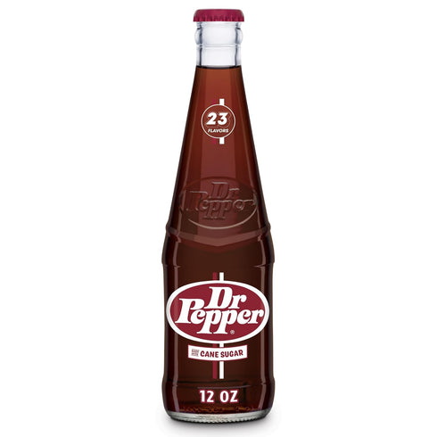 12 Oz (Pack 6, 72 Oz) Dr Pepper Real Sugar Soda Glass Bottle of Total