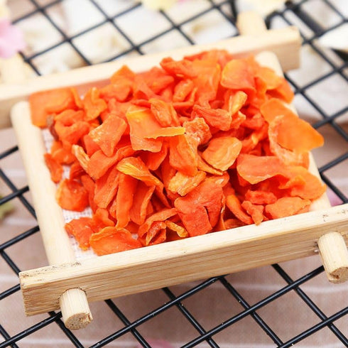 HUANYOUREN 500g (17.63oz.) Dried carrots Dehydrated diced carrots and dried vegetables Air-dried vegetable soup Camping