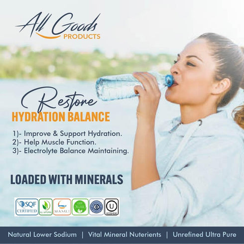 16 oz 90+ 30% All Goods Products Mineral Coarse Grain Sea Salt, Natural Salt from Mexico, Unrefined, Hand-Harvested