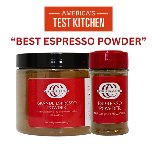 Civilized Coffee Grande Espresso Powder - Non-GMO Medium Roast for Baking & Smoothies (6 oz)