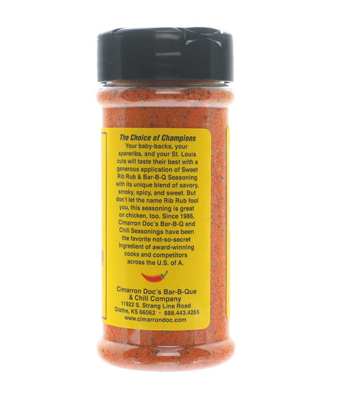 Cimarron Docs 6.6 oz Sweet Rib Rub & Bar-B-Q & Chili Seasoning