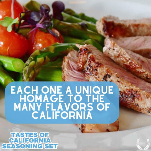 Set Pack Californian Seasonings Gourmet Gift | Tastes of California | Artisanal Spice Blends Six | Non GMO, All Natural