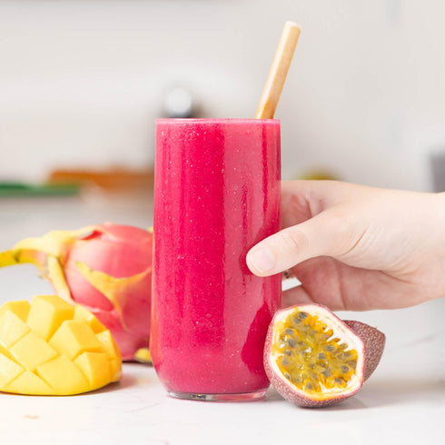 Frozen Immunity Pre-Packaged Frozen 100% (32 oz Pitaya Foods - Organic Bite-Sized Pieces, Dragon Fruit, Passion Fruit