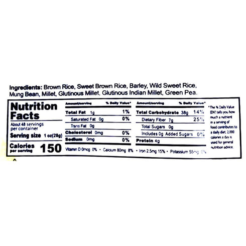 9 3lb Mixed Grains Mixed Rice with Sweet Brown Rice, Barley, Wild Sweet Rice,Mung Bean, Millet, and More