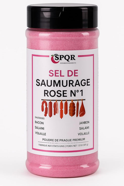 No.1. 1.5 Curing Salt Quick Cure Premium Prague Powder XL Pound Bottle by SPQR Seasonings