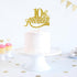 Gold Glitter 10th Anniversary Cake Topper - Happy 10th Wedding Anniversary / Birthday Party Decorations