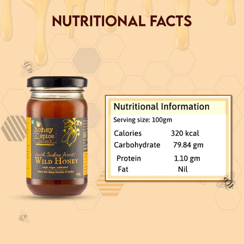 (250g) 100% Honey and Spice - South Indian WIld Honey | From the forests of South India | Raw and Pure | Single Origin