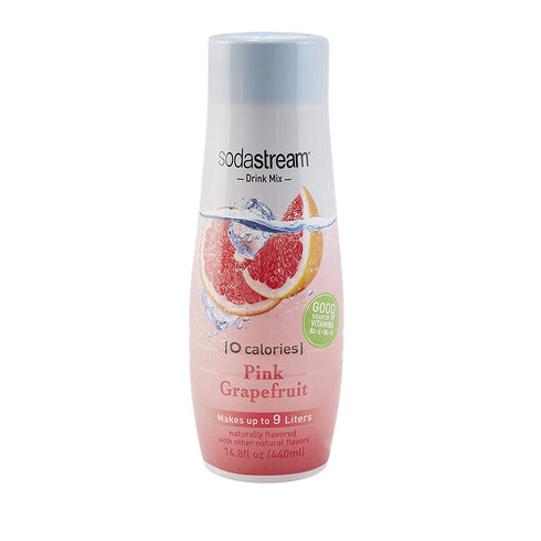 14.8 Oz (Pack 2) SodaStream Pink Grapefruit Zero Calorie, Fl