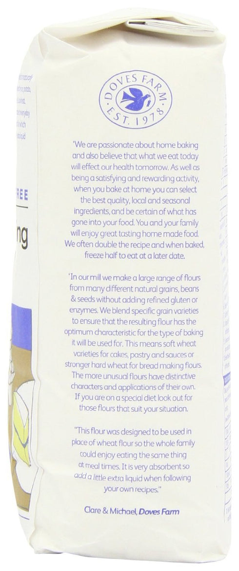 (1Kg) Pack 2 Doves Farm Gluten & Wheat Free White Self-Raising Flour Blend