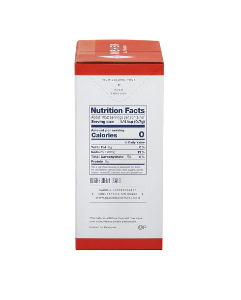 26 Packaging) Diamond Crystal Kosher Salt Flakes - Full Flavor, No Additives - Staple for Professional Chefs and Home