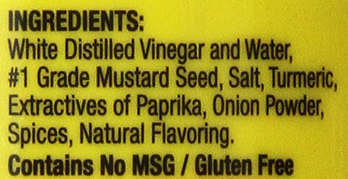 10.5oz (Pack 2) Plochman's Original Yellow Mustard, Premium Mild Gluten Free Mustard