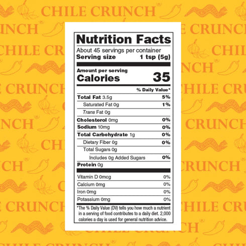 5.5oz (1 Pack) CHILE CRUNCH - Original Spicy Crunchy Condiment - All Natural Roasted Chili Peppers, Garlic & Onion