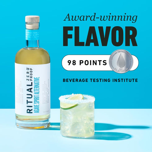 25.4 Oz (750ml) RITUAL ZERO PROOF Agave Spirit Alternative | Award-Winning Non-Alcoholic Spirit | Fl | Zero Calories |