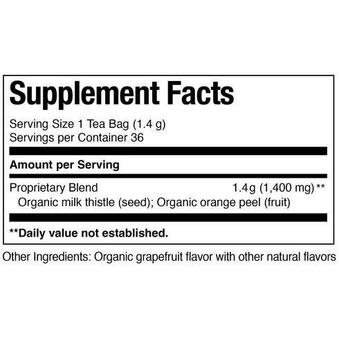 The Republic of Tea Organic Milk Thistle SuperHerb Tea Tin, 36 Herbal Tea Bags, Naturally Caffeine-Free