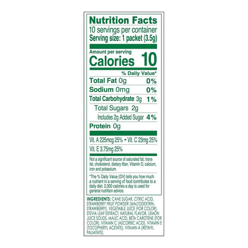 (10 Packets) TRUE LEMON KIDS Strawberry Banana Hydration for Kids No Artificial Sweeteners Low Sugar Water Flavoring