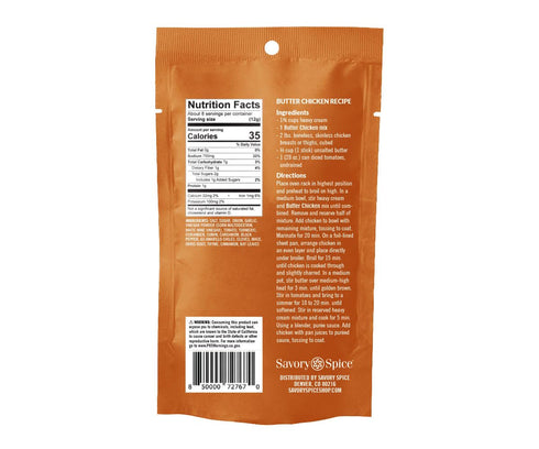 (3.3 oz) Savory Spice Butter Chicken Spice & Easy Meal Starter - Authentic Indian Butter Chicken Seasoning for Murgh