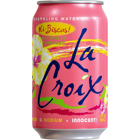 12 Oz (pack 8) La Croix Sparkling Water, Hi-Biscus!, Fl