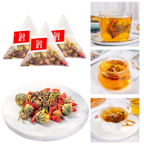 Generic Chrysanthemum Cassia Seeds Tea Bags (160g, 8gX20Bags), Honeysuckle, Floral Tea Combination