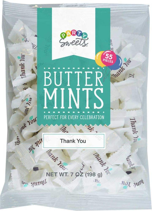 Hospitality Mints 300 7-Ounce (Pack 6) Party Sweets Thank You Buttermints by , Appx Mints, Bags