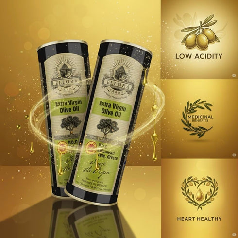 17 oz. Pack 2 Ellora Farms, Extra Virgin Olive Oil, Single Estate PDO Crete, Greece, Traceable and High Polyphenol