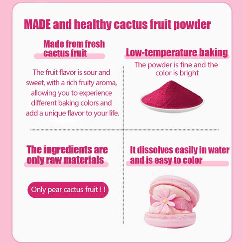 laweny 5.29 oz (150 g)/lb Freeze dried Cactus Fruit Powder Cactus Freeze dried Fruit Powder, Baking Food Pigments, Milk