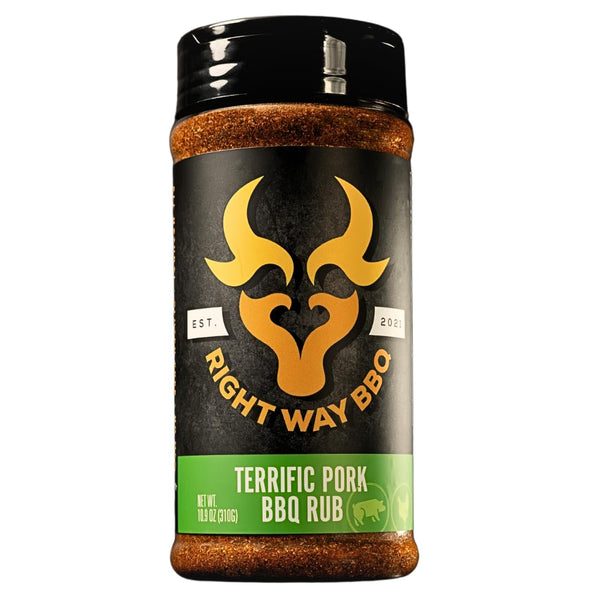 Right Way BBQ Terrific Pork Rub - All-Natural BBQ Seasoning for Pork,