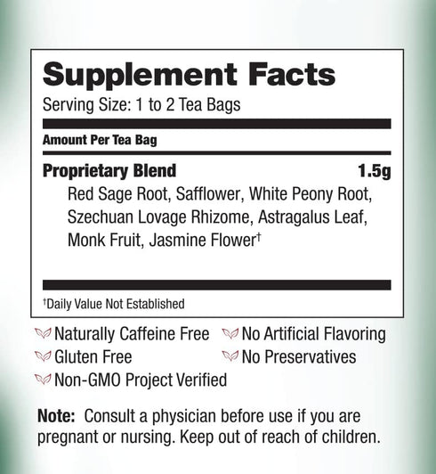 BRAVO TEAS&HERBS Blood Circulation Herbal Tea, Caffeine Free, 20 Count