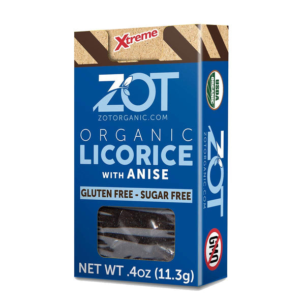 ZOT 100% Organic Licorice with Anise, 0.4 Ounce (Pack of 6), Flip Top Boxes