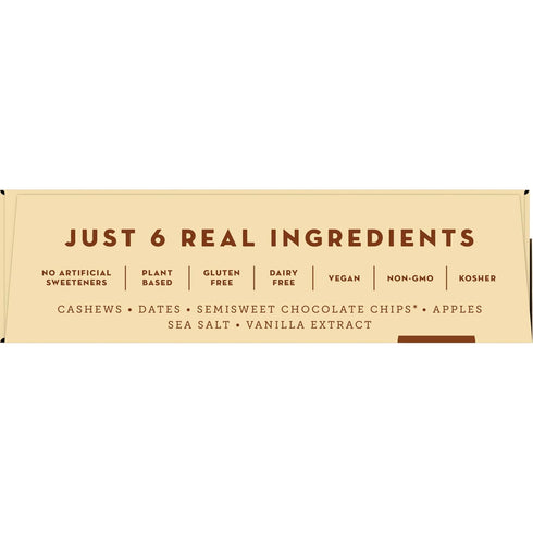 6 9.6 oz Larabar Chocolate Chip Cookie Dough Fruit and Nut Bars, Gluten Free and Vegan, Ct