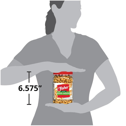 Cashews,24 Flavors,100% Recyclable,(Pack 2) Fisher Snack Premium Whole Ounces,Roasted with Sea Salt,No Artificial