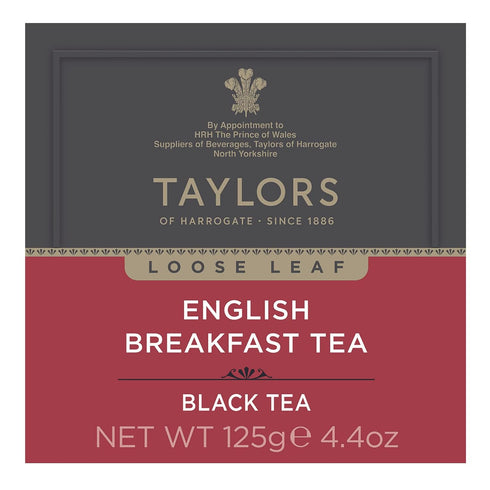 4.41 (Pack 6), Taylors of Harrogate English Breakfast, Black Tea, Loose Leaf, Ounce Carton of Rich, Bright & Malty