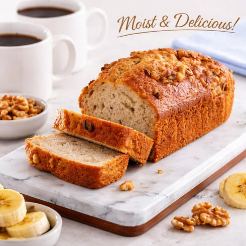 JO BAKES 12 oz (1 Banana Nut Loaf Moist HomemadeStyle Banana Bread, Fresh Baked Flavor, Loaf)