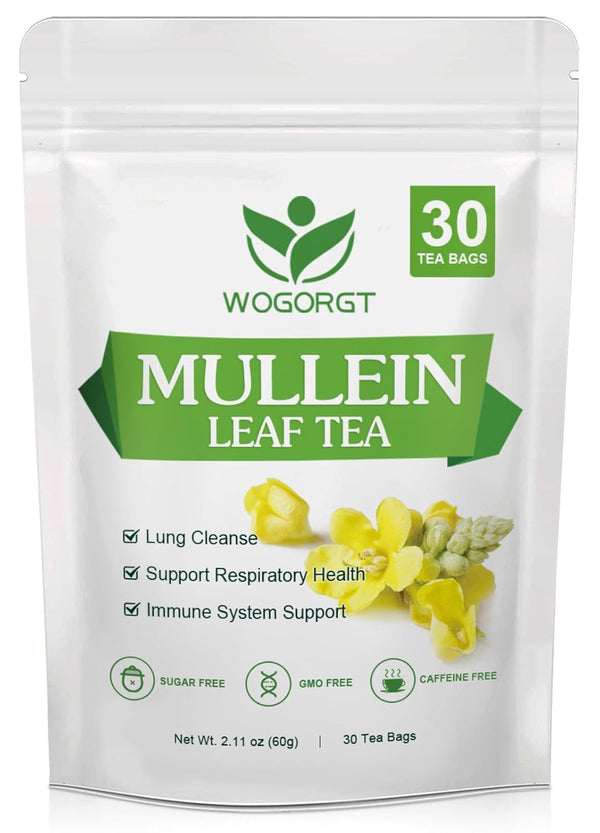 Mullein Tea Bags - Organic Mullein Leaf Tea for Lungs and Respiratory