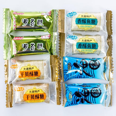HUANYOUREN 300g/10.58oz Crispy sugar Old-fashioned shrimp sugar A variety of flavors Mixed candy Wedding candy Crispy