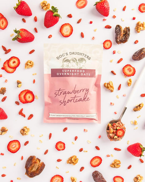 Doc's Daughters (6 Pack) Superfood Overnight Oats - Strawberry Shortcake