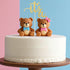 ALISSAR Glitter Double Sided Gold Gender Reveal Cake Topper, Baby Reveal Party Decorations
