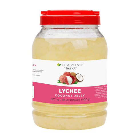 Tea Zone B2005 Lychee Coconut Jelly for Beverage, Sweet, Ice Cream Topping-