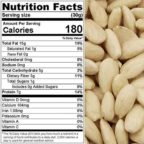 16 oz. 1 lb Presto Sales Whole Blanched Almonds Skinless Raw | Great for baking and decorations | Vegan, Non-GMO |